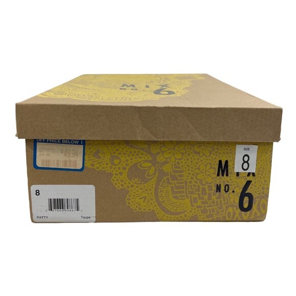 Mix No.6 Women's Grey Taupe Side Zip Closure Lace Up Patty Heels Sz 8 - NWB - Picture 13 of 14